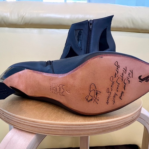 John Fluevog Twist Waltz Geometric Booties - Picture 3 of 14